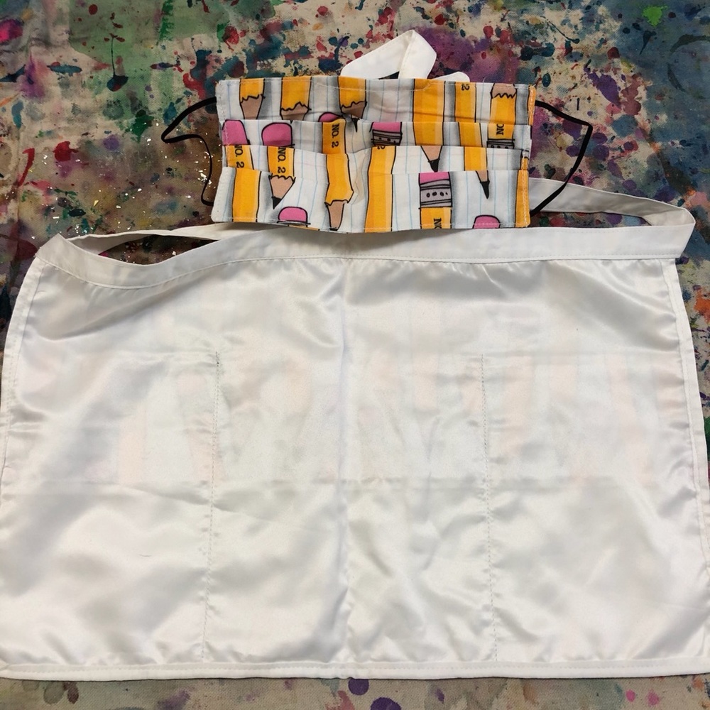 NEW Teacher Mask/Apron - Picture 2 of 2